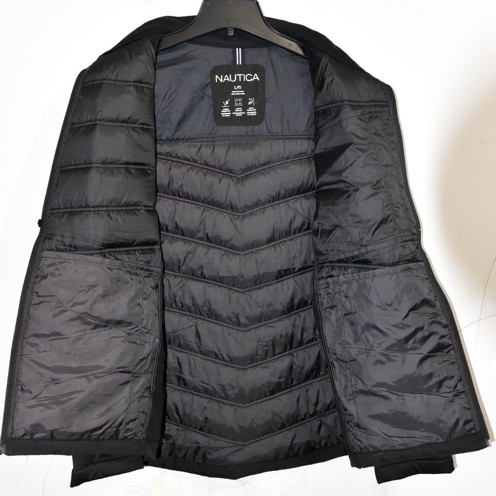 BLACK NWT Nautica Men's Mix Media Jacket - Picture 5 of 9